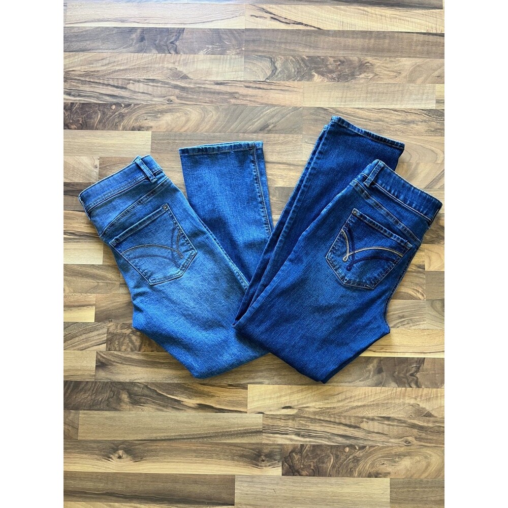 Lot of 2 Lincoln Outfitters Women's Work Jeans Sz 6 Stretchy Waist Straight Leg